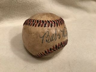 Babe Ruth Single Signed Autographed Baseball Estate Baseball Memorabilia PSA 3