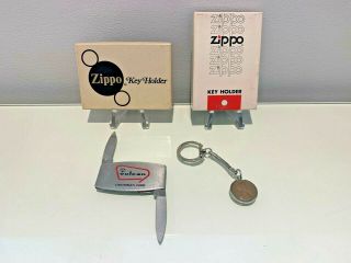 Zippo - Zippo Branded Key Holders,  " One Cent Never Spent " Key Ring & Bonus Item