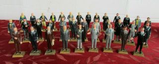 35 Vintage Marx Miniature Presidents 1960’s Set Washington To Johnson