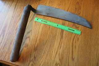 Hay Knife Sickle Scythe Hand Forged Iron Antique Tool Blacksmith Barn Vintage