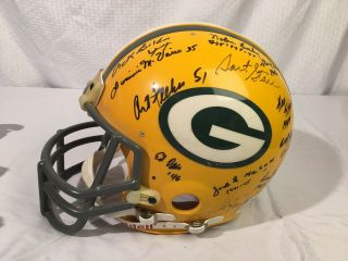 Green Bay Packers Signed Legacy Helmet Bart Starr Jim Taylor And Many Many More