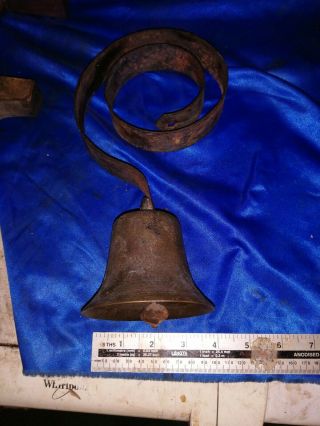 Antique Vintage Brass & Steel Servant Shop Door Bell