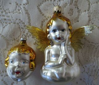 Angel Ornaments Christmas Vintage 1970 