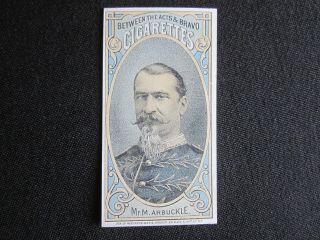 1880 N342 Mr.  M.  Arbuckle Between The Acts Color Front Tobacco Card Rare Nm