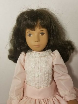 SASHA Doll 16” Brunette Vintage Made In England Trendon Pink Dress 2