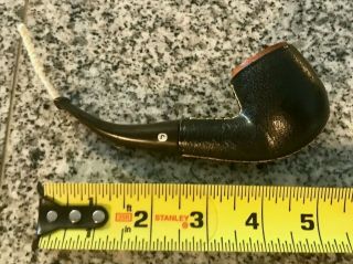 Vintage Jeantet Black Leather Wrapped Smoking Pipe - Made In France