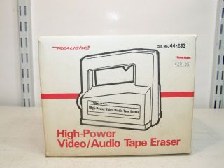 Vintage Realistic High - Power Video/audio Tape Eraser 44 - 233