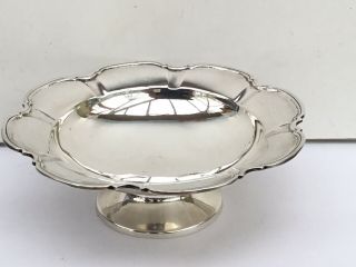 A Small Vintage Solid Silver Pedestal Bowl,  Mappin & Webb,  Diameter 13cms,  1959