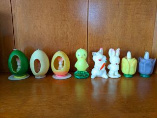 Gurley/tavern Vintage Easter Spring Candles - Rabbits,  Eggs,  Flowers