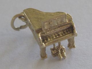 Vintage 9ct Gold Grande Piano Charm Pendant Hallmarked London 1978