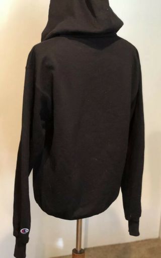 Purdue Boilermakers M Black Champion Hoodie Sweatshirt Embroidered EUC 3