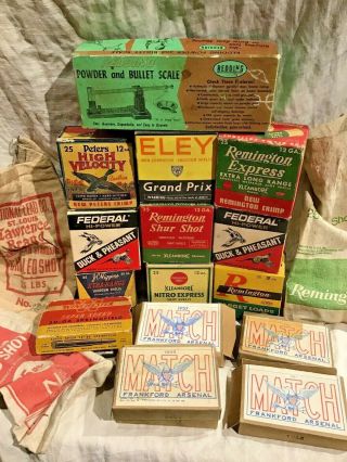 Vintage Remington Winchester Peters Federal Shotgun Shell Boxes,  More
