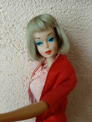 Rare Barbie Vintage American Girl Silver Ash Blonde Long Hair - 981 - No Tnt
