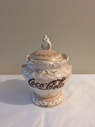 Vintage 1998 Coca Cola Salt Shaker And Sugar Bowl Set.
