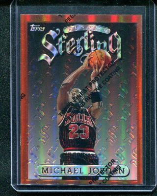 1996 - 97 Topps Finest Sterling Michael Jordan Refractor 50 Bulls