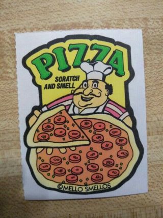 Vintage Mello Smellos Pizza Scratch And Sniff Sticker Last One