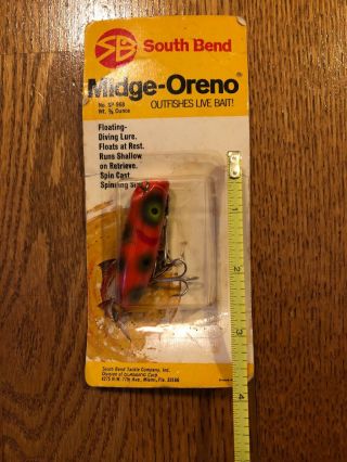 (vintage) South Bend Midge - Oreno Color.  No.  Sp968 3/8 Ounce