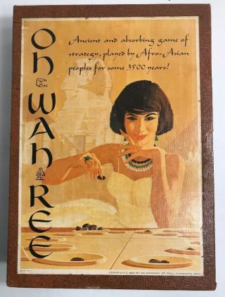 Vintage 1962 Oh Wah Ree 3m Board Game Complete
