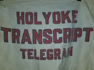 ●vntg Holyoke Transcript Telegram Newspaper Carrier Bag Western Massachusetts