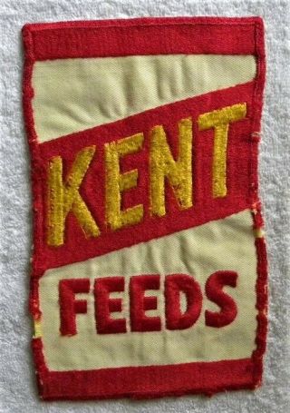 Vintage Early Kent Feeds,  Farm Livestock Feed,  Large 7 1/2 " Jacket Patch