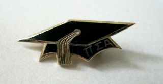 Vintage Pi Sigma Alpha Fraternity 10k Gold Enameled Pledge Pin (w/t Name)