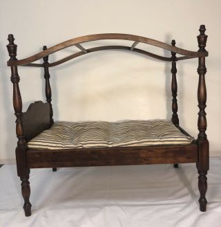 Vintage Wooden 4 Poster Canopy Bed