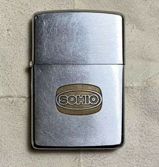 Vintage 1950s Zippo Lighter,  Sohio Logo,  Pat.  2517191 (c.  1953 - 1957)