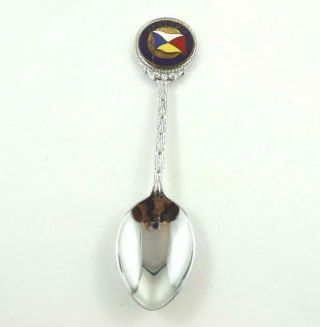 P & O S.  S.  Arcadia Enamel Crested Nickel - Plated Souvenir Spoon