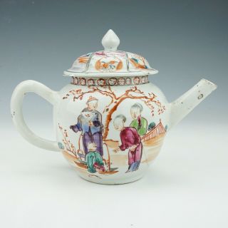 Antique Chinese Porcelain - Oriental Figure Decorated Teapot - Unusual