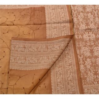 Tcw Vintage Saree 100 Pure Silk Embroidered Woven Fabric Sari 3