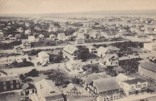 Old Vintage Postcard Air View Of Stone Harbor Jersey