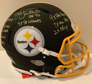 Jack Lambert Autograph Steelers Proline Full - Size Football Helmet Jsa 8 Inscrip