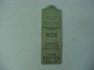 Vintage Texaco Mens Rest Room Key Holder (1940 