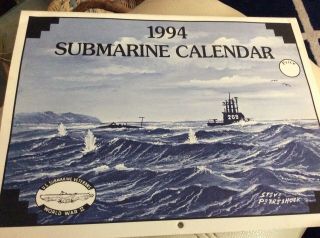 Vtg.  U.  S.  Submarine Veterans World War Ii 1994 Submarine Calendar