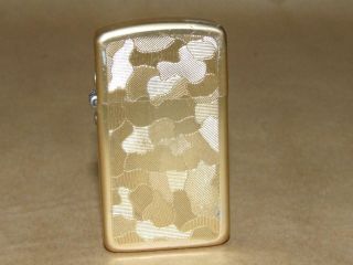 Vintage Storm King Cigarette Pocket Lighter Textured Gold Tone Usa Made