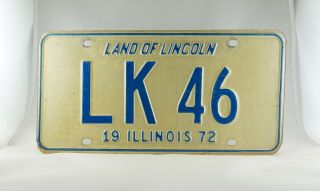 1972 Illinois Passenger License Plate Pair - 2