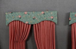 Vintage Carol Young Curtains Drapes - Artisan Dollhouse Miniature 1:12 2