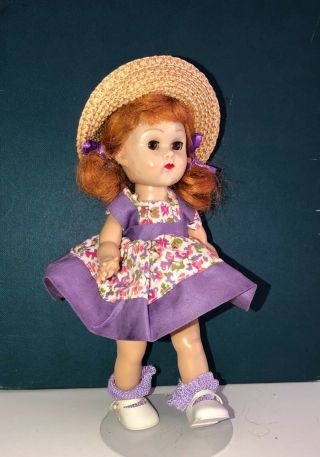 Vintage Vogue Ginny Doll in her Medford Tagged Tiny Miss Dress 3