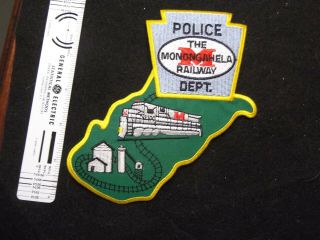 Railroad West Virginia State Shape Monongahela Railway Police Defunct 1993 Rare