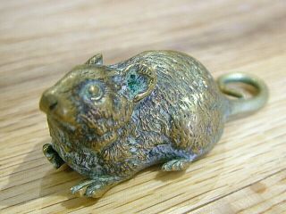 Fine Antique Austrian Cold Painted Bronze Mouse Rat Signed 1064 Geschutz 453