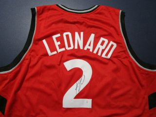 Kawhi Leonard (toronto Raptors) Signed Autographed Basketball Jersey W/coa