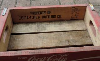 Vintage 1970s Enjoy Coca - Cola Red Wood Crate For 6 Pack Bottles Edwards & Mcgeh?