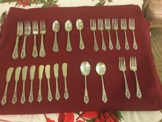 Wallace Rose Point Sterling Silver Flatware Set