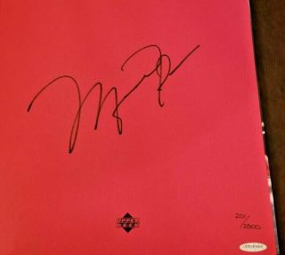 Michael Jordan Signed Rare Air Table Book W Sleeve Uda Bulls D 201/2500