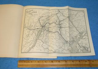 Orig 1895 Western Maryland Railroad 33rd Annual Report Fold Out Route Map