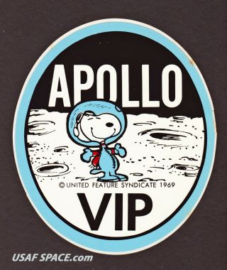 Authentic - Vintage - Snoopy - Apollo - Vip - Lunar Team - Nasa Space Sticker - Decal