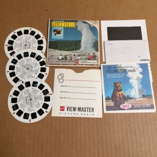 Vintage View - Master 3 - Reel Set Yellowstone National Park Complete Booklet Euc