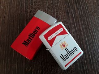 Marlboro Cigarette Lighter Champ Old Stock,  Pocket Tape Ashtray.