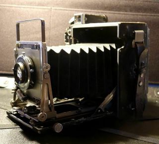 Vintage Graflex Crown Graphic Camera Graphex Optar 101mm 4.  5 Lens