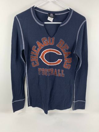 Chicago Bears Nfl Reebok Vintage Blue Women’s Large Thermal Long Sleeve Shirt